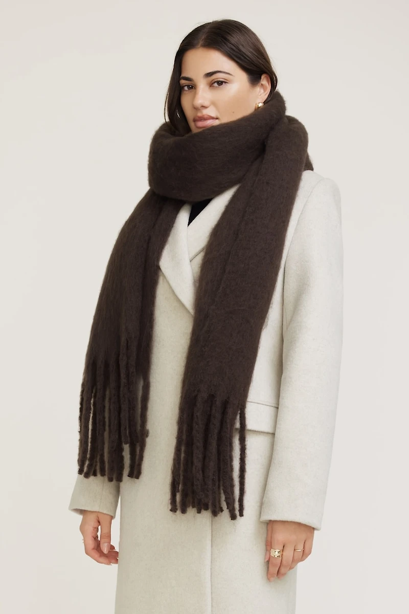 Oversized Fringed Scarf