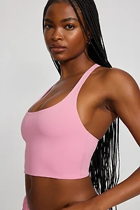 Active Cropped Racerback Tank Top