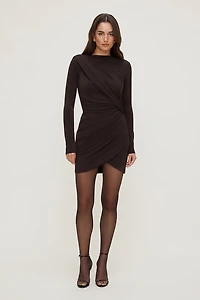 Sculpt Draped Structured Mini Dress