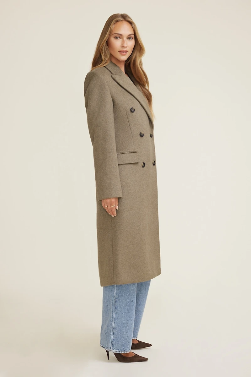Oversized Double Breasted Wool Coat