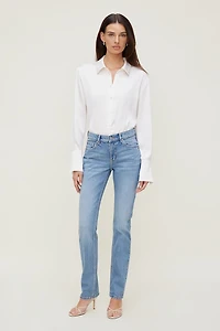 Mid Rise Slim Cigarette Leg Jeans