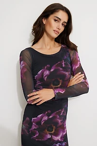 Robe maxi froncée en maille Serene