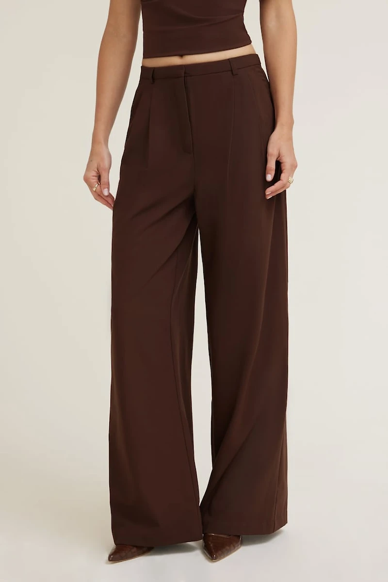 Pleated Wide Leg Pants