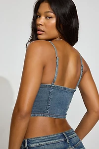 Denim Bustier Cami Top