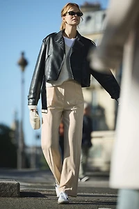 Sofia Pleated Straight Pants