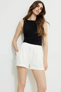 Pull On Linen Shorts