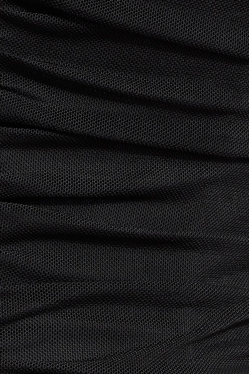 Draped Mesh Corset Top