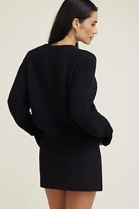 Amanda Hairy Crewneck Cardigan