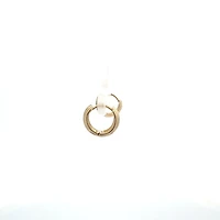 10K Yellow and White Gold Huggies Diamond Earring