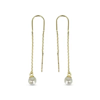 10K Yellow Gold Threading Earrings