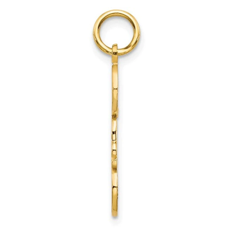 10K Yellow Gold "DAD" Charm - 25mm x 7mm