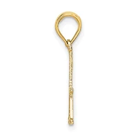 10K Yellow Gold Cut-Out "#1 PAPA" Charm - 23mm x 18mm