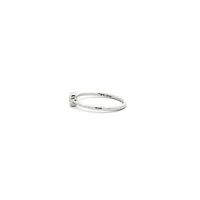 10K White Gold 0.10cttw Princess Cut Diamond Ring - 4
