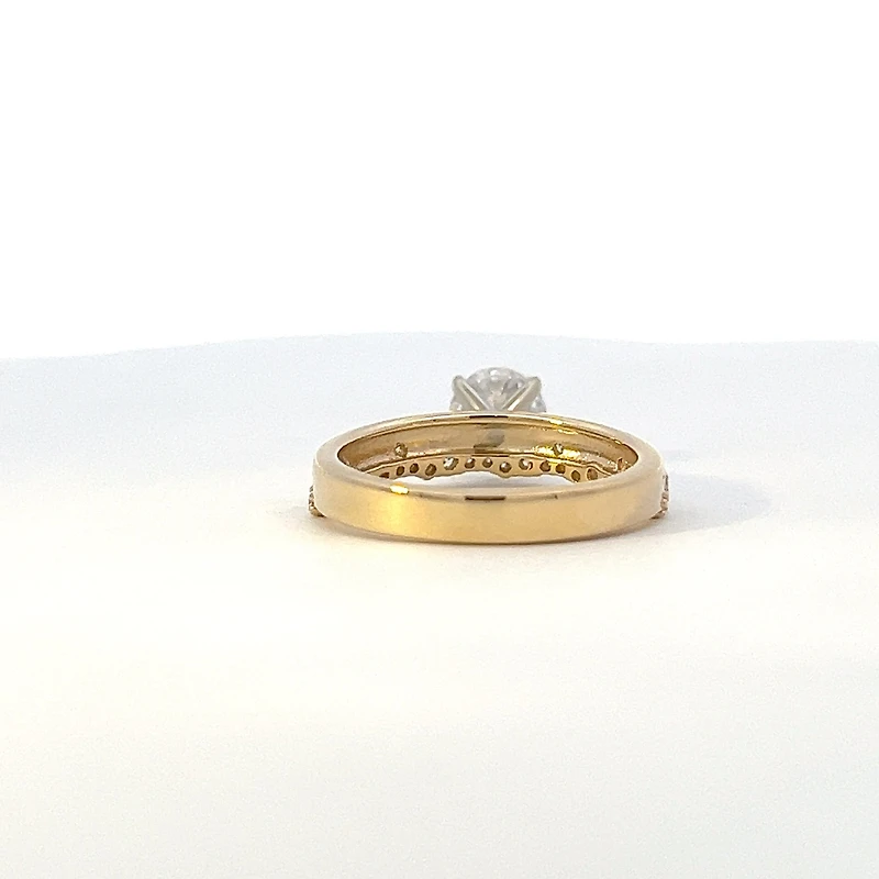 14K Yellow and White Gold 1.29cttw Canadian Diamond Ring - 4