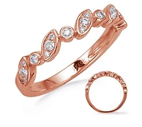 14K Rose Gold 0.19 cttw Diamond Ring - 4.5