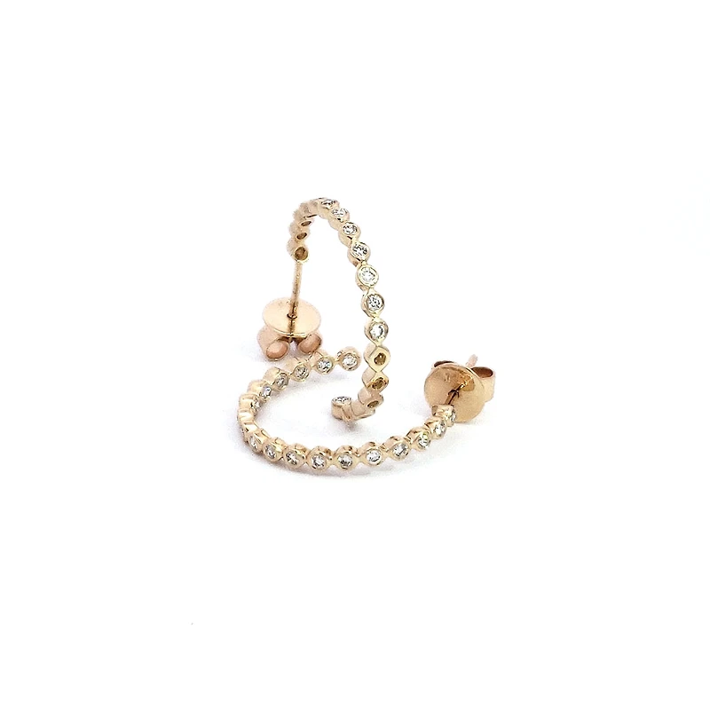 14K Yellow Gold cttw Diamond Earrings