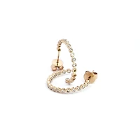 14K Yellow Gold cttw Diamond Earrings