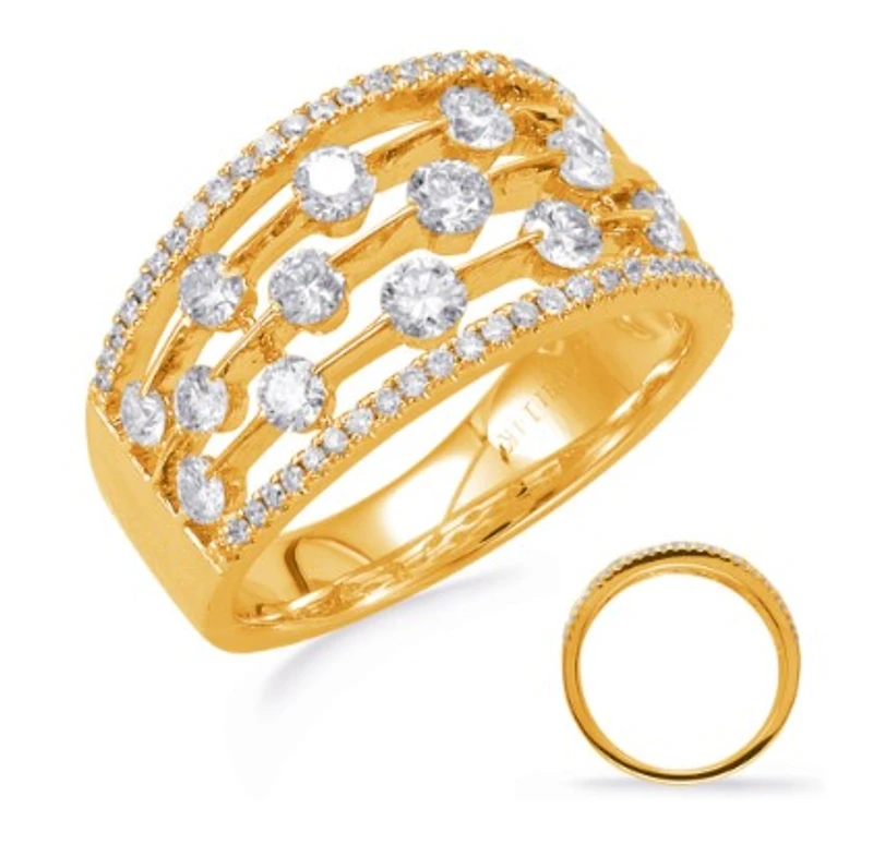 14K Yellow Gold 1.20 cttw Diamond Ring - 4.5