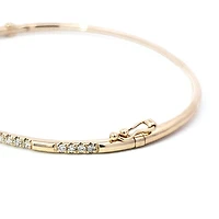 14K Yellow Gold Diamond Bangle