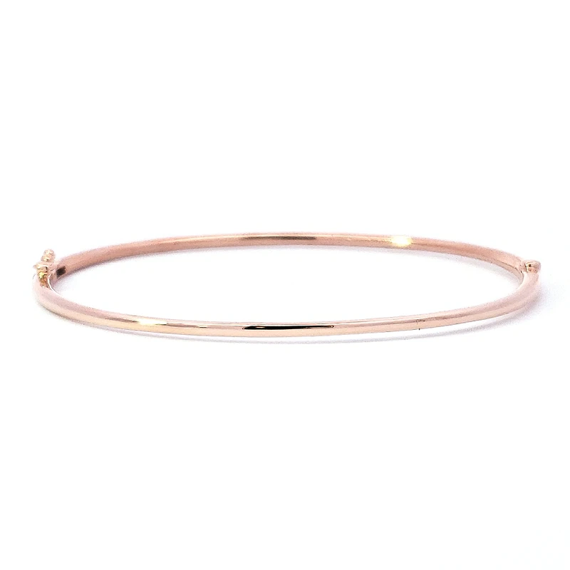 14K Rose Gold Diamond Bangle