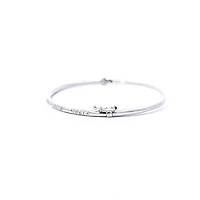 14K White Gold Diamond Bangle