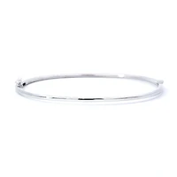 14K White Gold Diamond Bangle