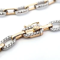14K Yellow and White Gold Diamond Bracelet