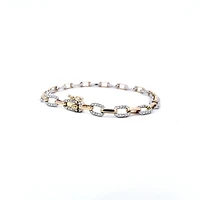 14K Yellow and White Gold Diamond Bracelet