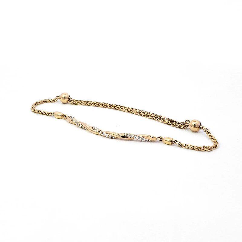 14K Yellow Gold Diamond Bracelet