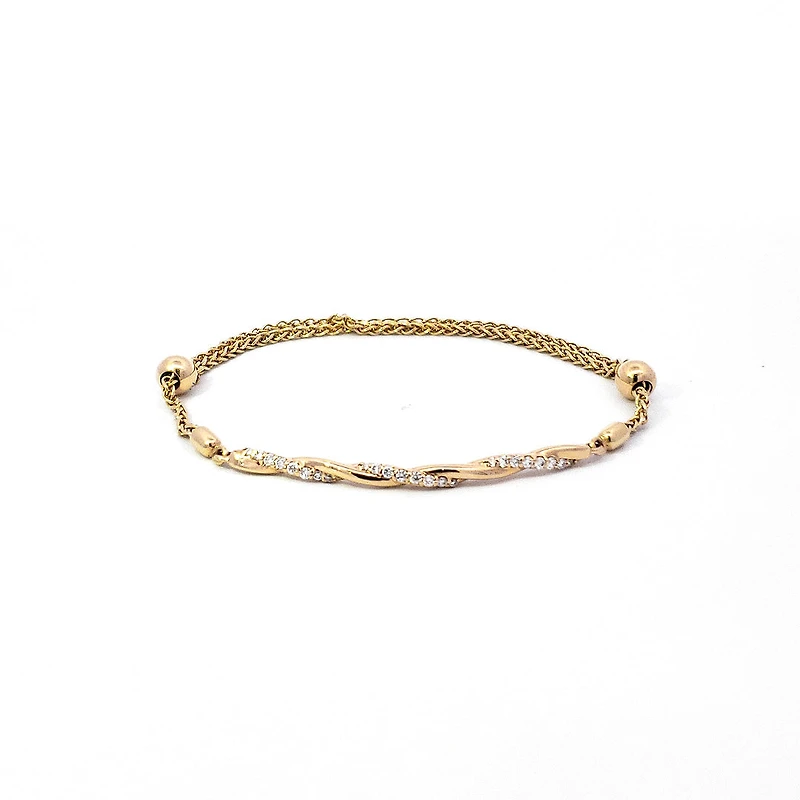 14K Yellow Gold Diamond Bracelet