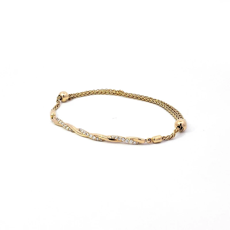 14K Yellow Gold Diamond Bracelet