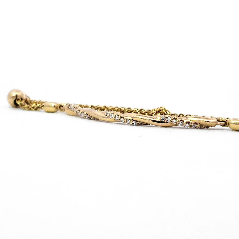 14K Yellow Gold Diamond Bracelet