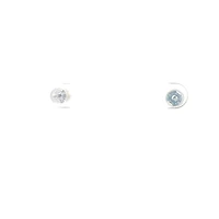 14K White Gold Ball Stud Earrings 5mm