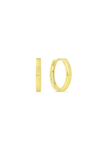 10K Yellow Gold Round Textured Earrings