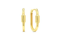 10K Yellow Gold Oval Huggies
