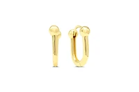 10K Yellow Gold U-shaped Huggies