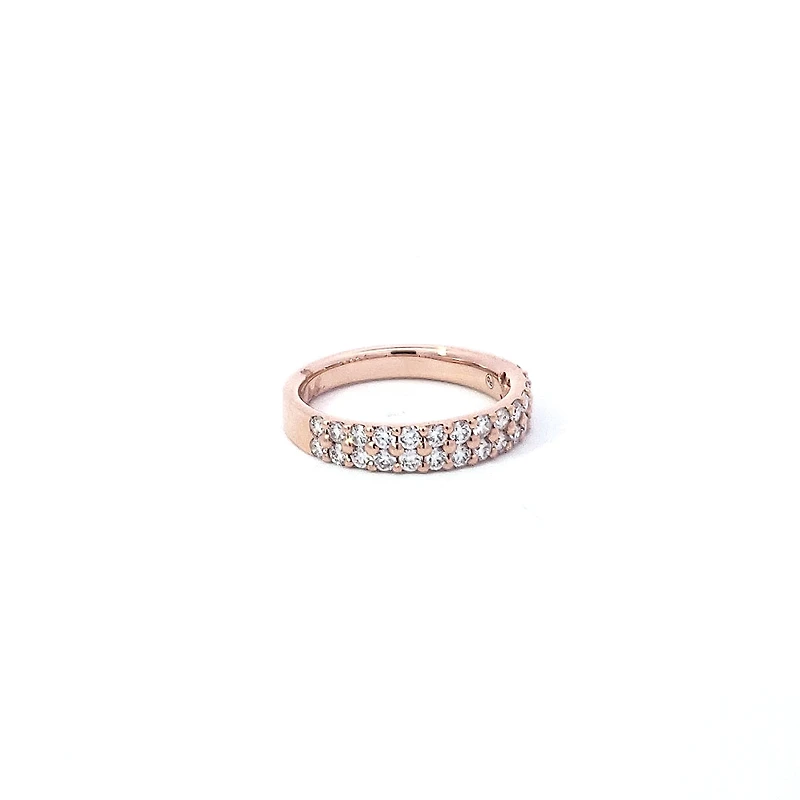 14K Rose Gold Diamond Band - / 5