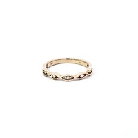 14K Yellow Gold 0.05cttw Diamond Milgrain Ring