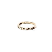 14K Yellow Gold 0.05cttw Diamond Milgrain Ring