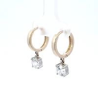 14K Yellow and White Gold 1.58 cttw Lab Grown Diamond Earrings