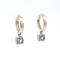 14K Yellow and White Gold 1.58 cttw Lab Grown Diamond Earrings
