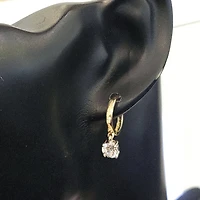 14K Yellow and White Gold 1.58 cttw Lab Grown Diamond Earrings