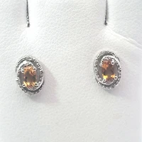 925 Sterling Silver & Diamond Halo Stud Earrings