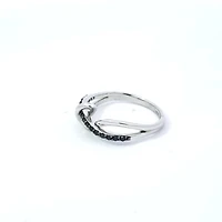 10K White Gold 0.15 cttw Black Diamond Ring - 4.5