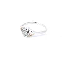 10K White and Rose Gold 0.102 cttw Diamond Ring - 4.5