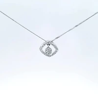 10K White Gold cttw Diamond Pendant