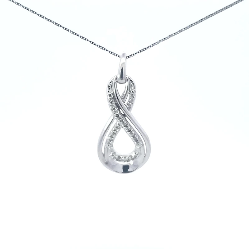 10K White Gold cttw Diamond Pendant