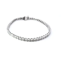10K White Gold 1.00 cttw Diamond Tennis Bracelet