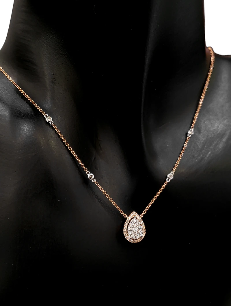 14K Rose Gold 0.33 cttw Diamond Pendant
