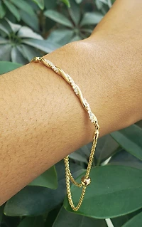 14K Yellow Gold Diamond Bracelet